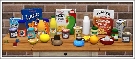 Around the Sims 3 | Custom Content Downloads| Objects | Kitchen Accessories | Breakfast Sims 4 Pantry Cc, Sims 4 Pantry, Sims 4 Clutter, The Sims 3, Los Sims, Sims4 Cc, Cc Sims, The Breakfast, Ts4 Cc