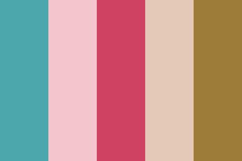 Girly Pink Blue Gold Color Palette Rgb Code, Gold Color Palette, Code Color, Email Examples, Gold Color Palettes, Pink Palette, Gold Color Scheme, Blue Colour Palette, Beautiful Color Combinations