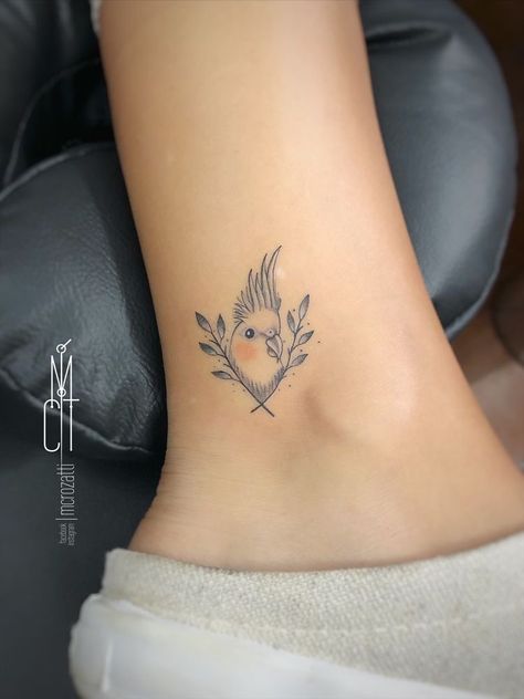 Budgie Tattoo, Cockatiel Tattoo, Pinapple Tattoos, Parrot Tattoo, Sparrow Tattoo, Girl Arm Tattoos, Hip Tattoos Women, Small Tattoos Simple, Cute Tiny Tattoos