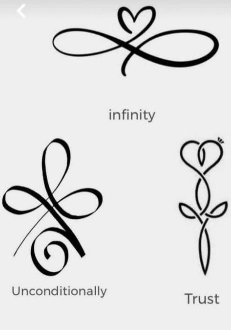 Trust Tattoo, Infinity Symbol Tattoo, Symbols And Meanings, Jewerly Making, Symbol Tattoos, Infinity Symbol, Trust Yourself, Runes, Tattoos