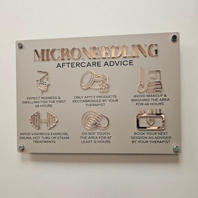 Facial Aftercare Advice Acrylic A3 Wall Sign Beauty Sign Business Sign Spa Sign Salon Sign Salon Decor - Etsy UK Skin Salon Decor, Facial Spa Decor, Medspa Interior Design, Facial Aftercare, Skin Salon, Spa Sign, Beauty Sign, Esthetician School, Clinic Decor