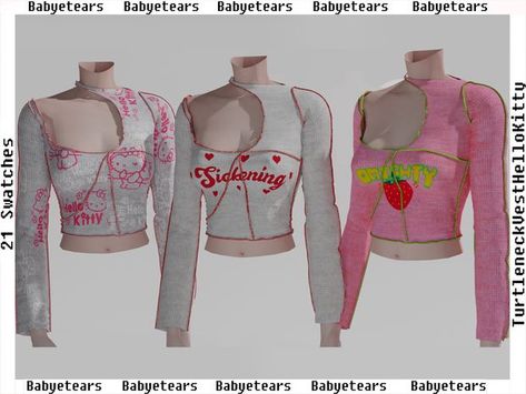 Sims 4 Turtleneck, Ts4 Mods, Sims 4 Anime, Kitty Clothes, The Sims 4 Packs, Sims 4 Game Mods, Sims 4 Body Mods, Sims 4 Expansions, Tumblr Sims 4