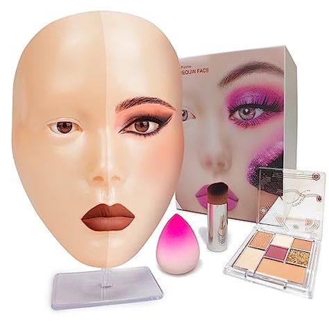 Makeup Practice Face,Laokiiy Makeup Mannequin Face with makeup practice face board,5D Silicone Full Face Practice Eyelash Eye Shadow,for Emerging Makeup Artist, Beginners, Girl's Gift（Yellow） Check more at https://viralesnovas.com/2024/01/20/makeup-practice-facelaokiiy-makeup-mannequin-face-with-makeup-practice-face-board5d-silicone-full-face-practice-eyelash-eye-shadowfor-emerging-makeup-artist-beginners-girls-gift%ef%bc%88yellow/ Makeup Mannequin, Mannequin Face, Face Practice, Light Skin Makeup, Makeup Practice, Yellow Makeup, White Makeup, Gift Makeup, Full Face Makeup