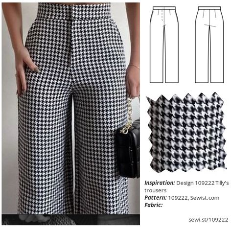 Design 109222 Tilly's trousers Women Clothing Pants Sewing Pattern Sewist Clothing Sewing Patterns, Women Pants Pattern, Pants Sewing, Pants Sewing Pattern, Clothing Pants, Womens Sewing Patterns, Clothes Sewing Patterns, Tailored Pants, Wool Pants