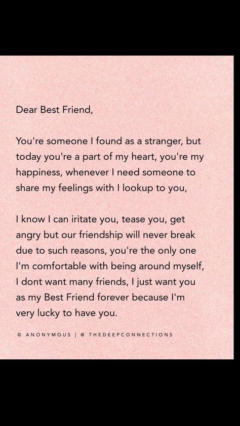 Emotional Things To Say To Your Best Friend, Speech About Best Friend, Positive Quotes For Your Best Friend, Best Friend Male And Female Quotes, Things To Say To Your Bestie, Special Words For Best Friend, What To Tell Your Best Friend On Her Birthday, Bestfrds Quotes, Cute Notes For Friends Letters