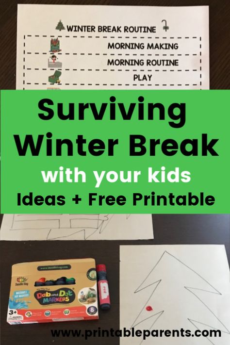 Christmas Break Schedule Kids, Winter Break Ideas For Kids, Winter Break Schedule For Kids, Christmas Break Activities For Kids, Winter Break Schedule, Winter Break Routine, Winter Break Activities For Kids, Surviving Winter, Winter Break Activities