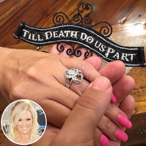 Hugh Hefner's Ex-girlfriend Bridget Marquardt Is Engaged Halloween Signage, Bridget Marquardt, Spider Ring, Kendra Wilkinson, Holly Madison, Days Until Halloween, Hugh Hefner, Homemade Costumes, Traditional Diamond