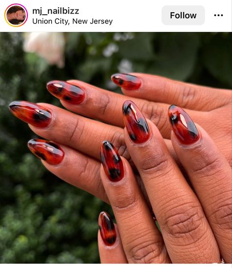 Tortoise Shell 🐢 Red Tortoise Nails, Red Tortoise Shell Nails, Turtle Shell Nails, Shell Nails, Turtle Shell, Yemen, French Manicure, Tortoise Shell, Red Nails