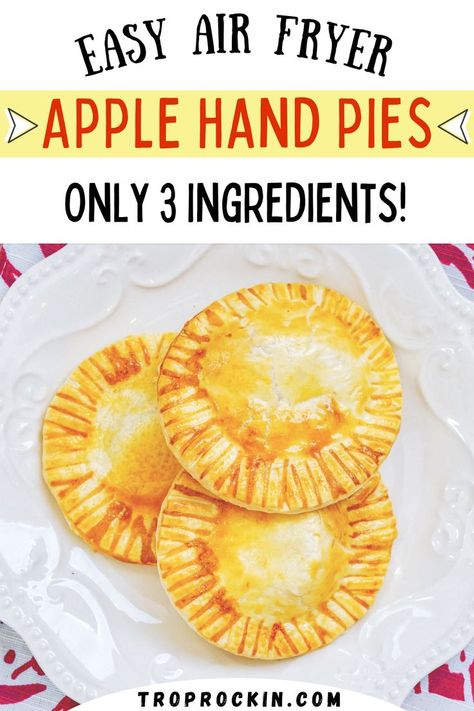 Air Fryer Pie Crust, Pie Crust In Air Fryer, Air Fry Apple Hand Pies, Air Fryer Apple Pies With Pie Crust, Apple Hand Pies Easy Air Fryer, Apple Hand Pies Using Canned Pie Filling, Air Fryer Apple Hand Pies, Air Fryer Hand Pies Recipes, Pampered Chef Hand Pie Maker Recipes