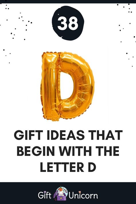 Trying to find a themed gift can sometimes be difficult, but if you’re looking for some great gift ideas that start with the letter ‘D’, this list totally has you covered. There are plenty of really fun ‘D’ gifts to delight everyone on your shopping list, no matter your budget. #gifts #giftideas Budget Gifts, The Letter D, Letter Games, Themed Gift Baskets, Your Shopping List, Diy Presents, Letter Gifts, Great Gift Ideas, Christmas Gift Baskets