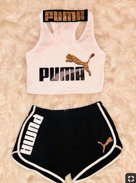 GIRLS PUMA OUTFIT ❤️❤️❤️❤️ Puma Outfits, Puma Outfit, Teenage Outfits, Cute Lazy Outfits, Lazy Outfits, Tween Outfits, Teenager Outfits, Sporty Outfits, Girls Fashion Clothes