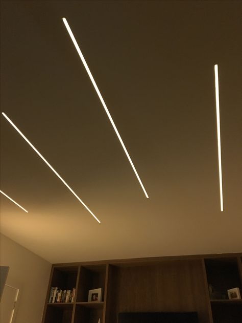 Ceiling Design Led Strip, Profile Light Pop, Bedroom Profile Light Ceiling, Profile Light Ceiling Design For Bedroom, Led Profile Lighting Design Ceiling, Pop Profile Light Design, New Ceiling Design Living Rooms, Ceiling Alternatives, Simple Ceiling Design