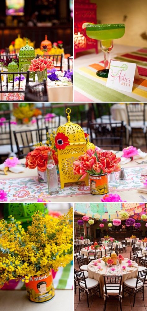 Cinco de mayo decorations Spanish Party, Mexican Bridal Showers, Fiesta Bridal Shower, Mexican Fiesta Party, Fiesta Wedding, Tafel Decor, Mexican Party Theme, Fiesta Theme, Boda Mexicana