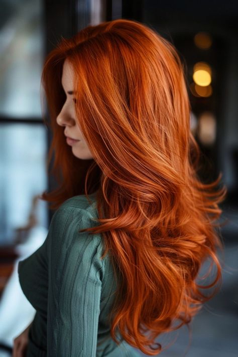 Yellow Hair Color Ideas That Are Totally On-Trend Yellow Hair Color Ideas, Yellow Hair Ideas, Paprika Hair Color, Orange Hair Color Ideas, Ginger Hair Extensions, Orange Hair Color, Cheveux Oranges, Yellow Hair Color, Hair Styels