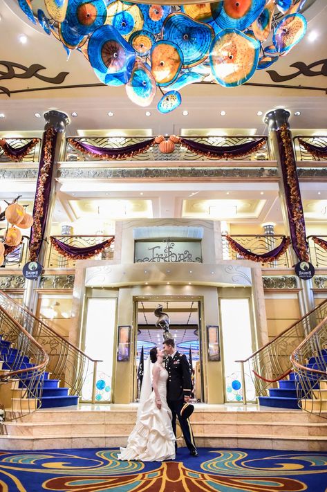 Disney Cruise Wedding for $5K Disney Cruise Wedding, Cruise Ship Wedding, Disney Wonder Cruise, Disney Wonder, Disney World Wedding, Disney Wedding Cake, Disney Cruise Ships, Disney Wedding Theme, Disney Weddings