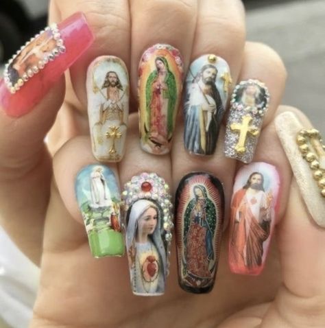 Really Cute Nails, Butterfly Nail, Funky Nails, Acrylic Nail Designs, Swag Nails, Virgin Mary, How To Do Nails, Makeup Nails, Nails Inspiration