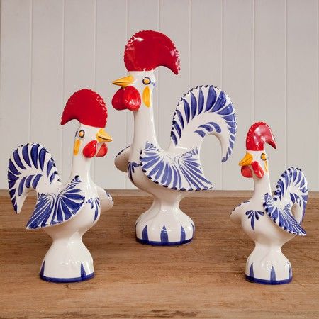 Barcelos Roosters of Portugal Fiber Tales, Portugese Chicken, Portugal Rooster, Portuguese Rooster, Chicken Figurines, Gifts 2022, Rooster Art, Rooster Decor, The Rooster