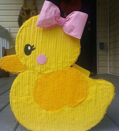 Duck Birthday Theme, Rubber Ducky Birthday, Rubber Duck Birthday, Ducky Baby Showers, Birthday Pinata, Ducky Baby Shower, Rubber Ducky Baby Shower, Baby Shower Duck, Piñata Ideas