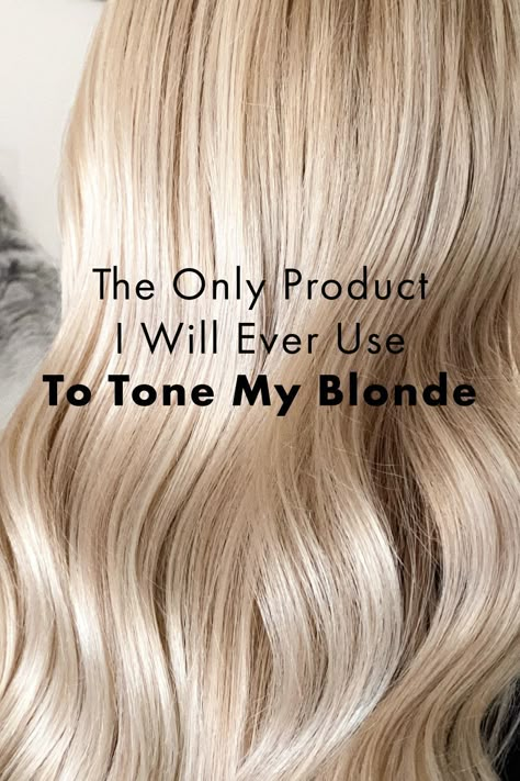 The Only Product I Will Ever Use To Tone My Blonde Blonde Toners Before And After, Non Brassy Blonde, Pearl Toner For Blonde Hair, Golden Blonde Hair Bob, Blonde Hair Toner Before And After, Wella Blonde Toner Shades, Light Champagne Blonde Hair, How To Tone Down Blonde Hair, Hair Before And After Toner