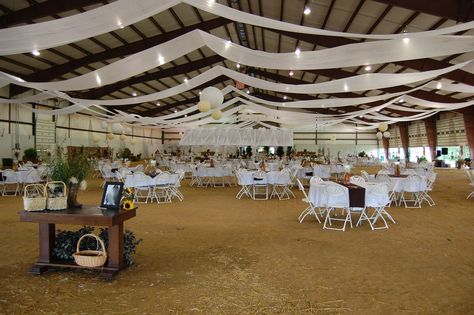 Indoor Riding Arena Wedding, Horse Arena Wedding Reception, Rodeo Arena Wedding, Horse Arena Wedding, Arena Weddings, Rodeo Wedding, Shop Wedding Reception, Indiana State Fair, Barn Party