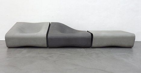 Dune by Rainer Mutsch Contemporary Sofa Design, Decoration Beton, Beton Design, Concrete Bench, Furniture Ads, Furniture Logo, Concrete Furniture, Urban Furniture, Chaise Lounges