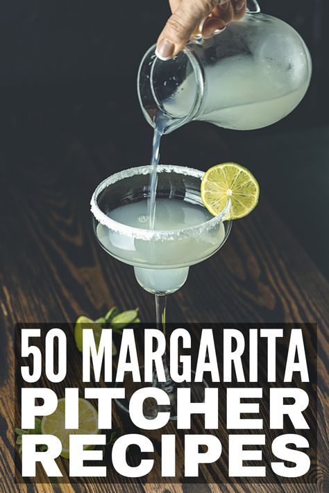 Pitcher Recipes, Pitcher Margarita Recipe, Perfect Margarita Recipe, Margarita Pitcher, Lime Margarita Recipe, Strawberry Basil Margarita, Mango Margarita Recipe, Pitcher Of Margaritas, Mint Margarita