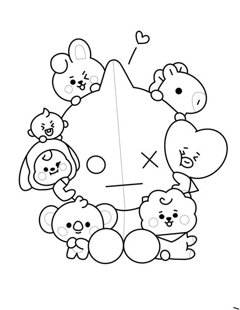 Bt21 Drawing Easy, Bts Drawings Easy Cute, I Bis Paint, Bts Tattoos, Kpop Drawings, Cute Doodles Drawings, Bts Drawings, Cute Easy Drawings, Bts Chibi