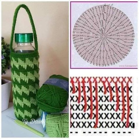 Crochet For Dummies, Diy Wallet Pattern, Crochet Sachet, Crochet Circle Pattern, Crochet Jar Covers, Crochet Water Bottle Holder, 100 Crochet Stitches, Crochet Case, Cozy Crochet Patterns