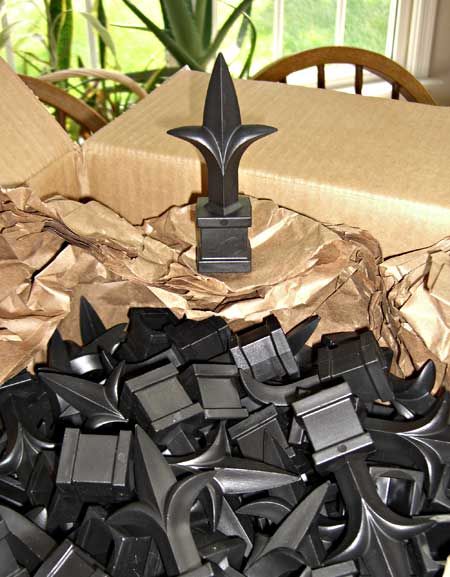 If anyone is building a PVC fence, I wanted to point out of a source for finials.  I purchased the plastic finials pictured below from Decor... Pool Noodle Fence, Halloween Fence, Mark Watson, Pvc Fence, Halloween Outside, Halloween Props Diy, Halloween Graveyard, Halloween Tombstones, Halloween Garden