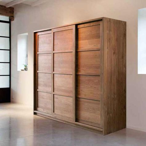 Teak wood Wardrobe Malaysia  #Teakwood #Wardrobe #Furniture #Wood #Designerfurniture #Designer #Renovation #Idea #IndoorGome Closet Interior, Solid Wood Bedroom Furniture, Solid Wood Wardrobes, Wooden Bedroom Furniture, Furniture Sketch, Teak Wood Furniture, Wood Wardrobe, Sliding Wardrobe Doors, Wood Bedroom Furniture