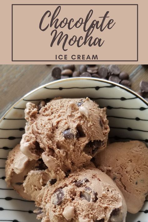 Coffee or chocolate? Enjoy both with this no churn chocolate mocha ice cream that mixes the creamy, rich flavors for an unforgettable experience. No ice cream maker needed for this recipe! Ninja Creami Coffee Ice Cream Recipe, Mocha Ice Cream Recipe, Gourmet Ice Cream Recipes, Mocha Ice Cream, Homemade Ice Cream Recipes Machine, Ninja Creamy, Homemade Mocha, Coffee Ice Cream Recipe, Ice Cream Recipes Machine