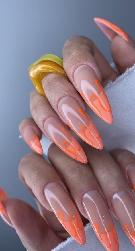 Summer Nails Cool Nail Inspo Spring, Spring Stiletto Nails 2024, Unique Almond Nails Designs, Tulum Nails, Wow Nails, Latest Nail Trends, Edgy Nails, Vibrant Nails, Classy Acrylic Nails