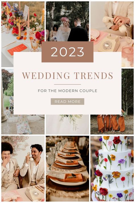 Wedding trends for 2023 for the modern couple Winter Wedding Trends, 2023 Wedding Trends, Wedding Color Trends, Wedding Colour, Wedding Traditions, Modern Couple, Trends 2023, Wedding Trends, Unique Wedding