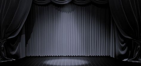 Black stage background material