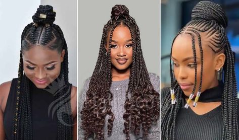 Nigerian Braided Hairstyles Half Updo, Stylish Hair, Modern Aesthetics, Half Up, Braided Hairstyles, Fashion Statement, Braids, Hairstyles, Hair Styles