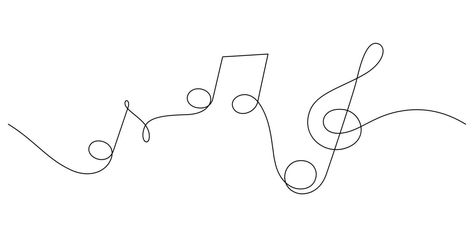 Music Line Drawing, Music Note Drawing, Music Notes Drawing, Knitting Mill, Line Doodles, French Knitting, Continuous Line Drawing, Treble Clef, Continuous Line