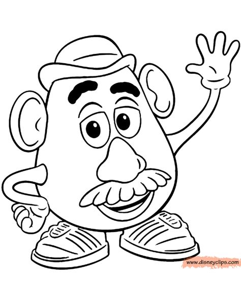 Woody Coloring Pages, Kindness Garden, Toy Story Coloring Pages, Poppy Coloring Page, Dibujos Toy Story, Story Drawing, Mr Potato, Mr Potato Head, Free Toys