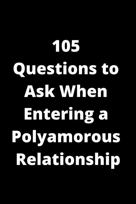 Explore 105 thought-provoking questions to ask when entering a polyamorous relationship. Communication is key in any relationship, and these questions can help you navigate this unique dynamic with openness and clarity. Whether you're new to polyamory or experienced, these questions can spark important discussions and deepen your connection with your partners. Take the time to reflect on these prompts and consider how they can enhance the growth and understanding within your relationships. Polyamorous Ship Dynamics, Poly Relationships, Dealing With Jealousy, Relationship Communication, Non Monogamy, Polyamorous Relationship, Casual Relationship, Relationship Questions, Communication Is Key