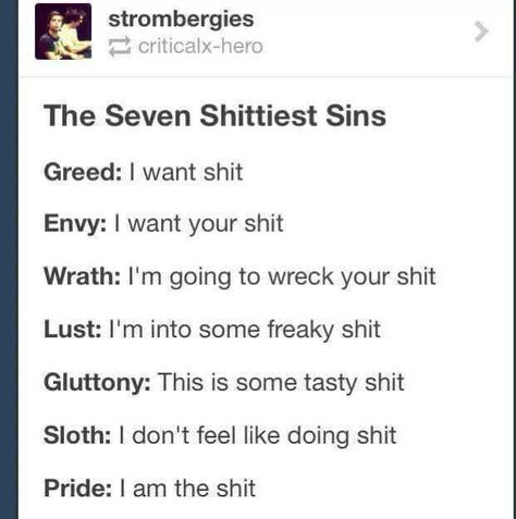 Shall We Date, 7 Deadly Sins, The Seven Deadly Sins, Funny Tumblr Posts, Funny Tumblr, Obey Me, Blue Exorcist, Seven Deadly Sins, Fullmetal Alchemist