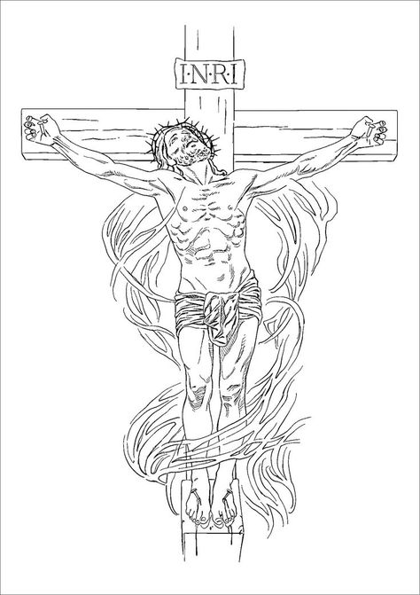 Jesus On The Cross Tattoo, Jesus Tattoo Stencil, Jesus Tattoo On Arm, Jesus On Cross Tattoo, Cross Stencil, Crucifix Tattoo, Tattoo Jesus, Jesus Tattoo Design, American Traditional Tattoo Ideas