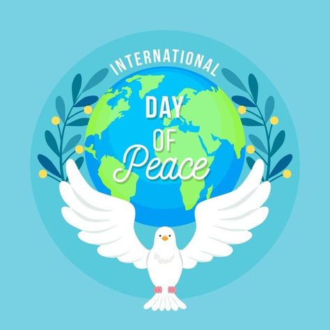 International day of peace with dove and... | Free Vector #Freepik #freevector #hand #world #hand-drawn #earth Peace Crafts, Peace Drawing, Dove Drawing, World Peace Day, Clip Art Freebies, Peace Day, Day Of Peace, Day Earth, Peace Poster