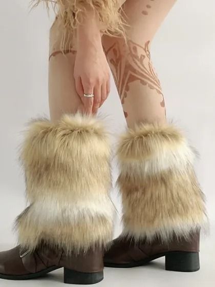 Brown Faux Fur Leg Warmers Faux Fur Leg Warmers, Fur Leg Warmers, Leg Warmer, Leg Warmers, Festival Fashion, Faux Fur, Festival