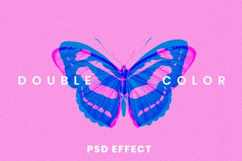 Anaglyph Art, 3d Graphic Design, Home Automation System, Free Psd Files, Color Abstract, Photoshop Effects, Free Photoshop, Pink Butterfly, Photo Effects