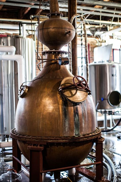 On the Grid :: Corsair Distillery, Wedgewood-Houston, Nashville Distillery Architecture, Copper Distillery, Distillation Apparatus, Whisky Distillery, Japanese Bar, Whiskey Distillery, Pot Still, New Hobbies, Alchemy