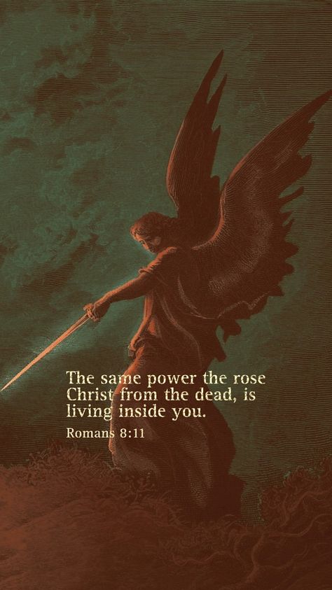 The lord's strength lives within you, use it. Romans 8:11 Wallpaper, Romans 8 11 Wallpaper, Powerful Jesus Images, Gods Power Quotes, Biblical Masculine, Christian Pictures Aesthetic, Jesus Wallpaper Hd 1080p, Powerful Bible Verses Strength, Biblical Art Artworks