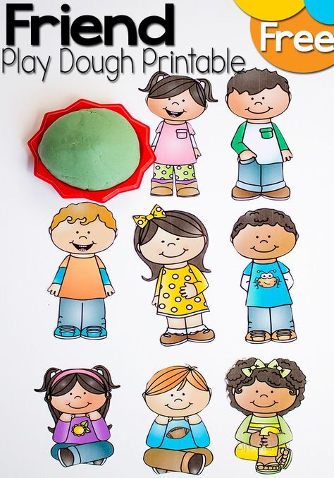 Teaching friendship skills is so fun with this free Friend Play Dough Printable. Friendship Activities Preschool, Teaching Friendship, Preschool Friendship, Friendship Crafts, Friendship Printables, Friendship Lessons, Friendship Theme, Free Educational Printables, Friendship Activities