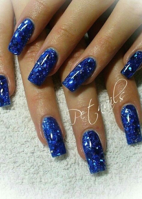 #royalnails in 2019 | Blue glitter nails, Blue nails, Nail ... #nailart #nailideas Cobalt Blue Nails, Blue Glitter Nails, Silver Glitter Nails, Purple Nail Art, Blue Acrylic Nails, Ombre Acrylic Nails, Blue Crush, Glitter Acrylic, Blue Nail