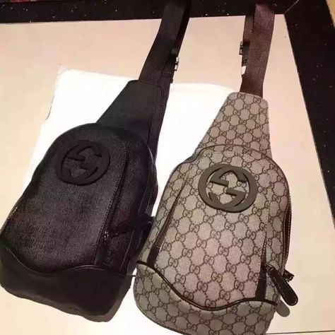 Gucci man waist shoulder bag Leather Sling Bag, Gucci Men, Hand Bags, Sling Bag, Sling Backpack, Men Fashion, Backpacks, Gucci, For Men