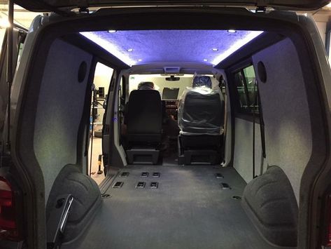 VanDoc Offers Carpet lining and insulation. | VW T4 Forum - VW T5 Forum Vw Cady, Vw T5 Interior, Mercedes Camper Van, A Team Van, Volkswagen Interior, Caddy Van, Mercedes Camper, Diy Van Conversions, Ford Transit Camper