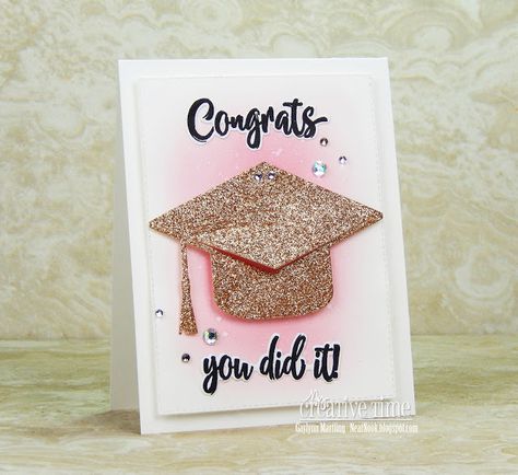 Kindergarten Graduation Cards, Kindergarten Art Crafts, Graduation Cards Handmade, Lollipop Holder, Grad Hat, Ink Blending, Grad Cards, Congrats Card, Kindergarten Graduation